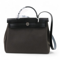 Hermes Herbag 31 Tela Marrone