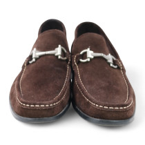 Ferragamo Mocassini Camoscio Marrone