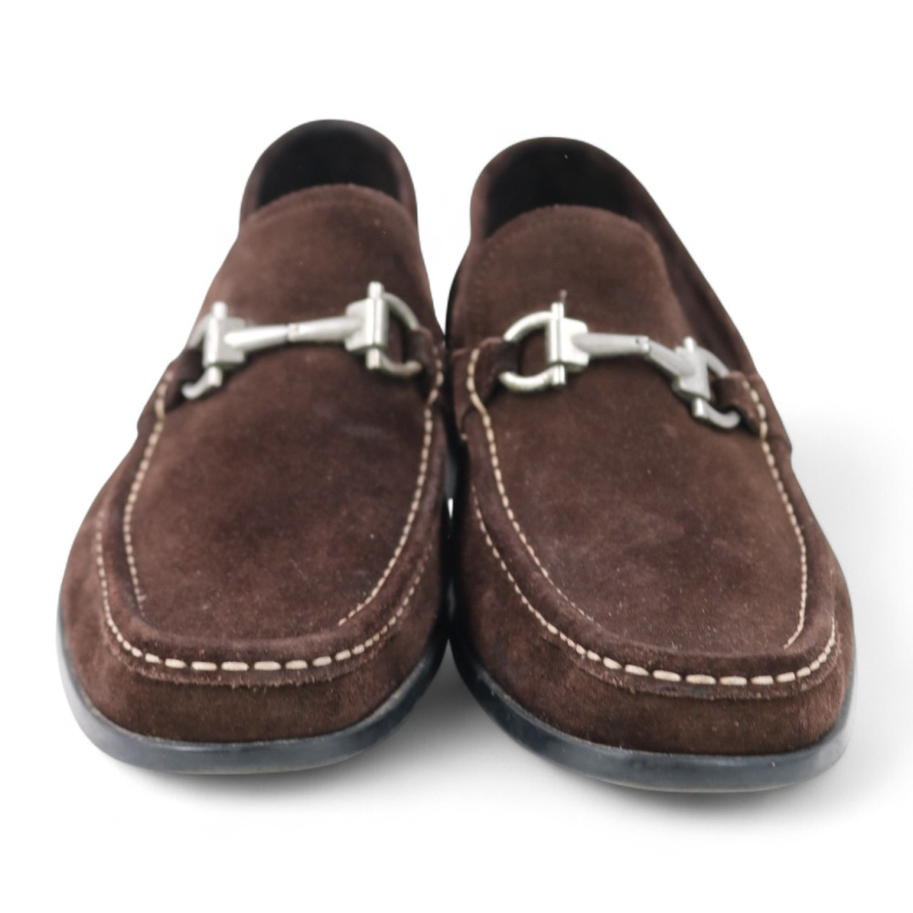 Ferragamo Mocassini Camoscio Marrone
