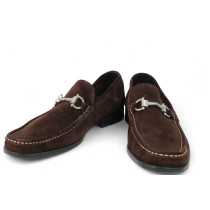 Ferragamo Mocassini Camoscio Marrone