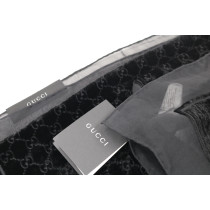 Gucci Scialle GG Velluto Lana e Seta Nera