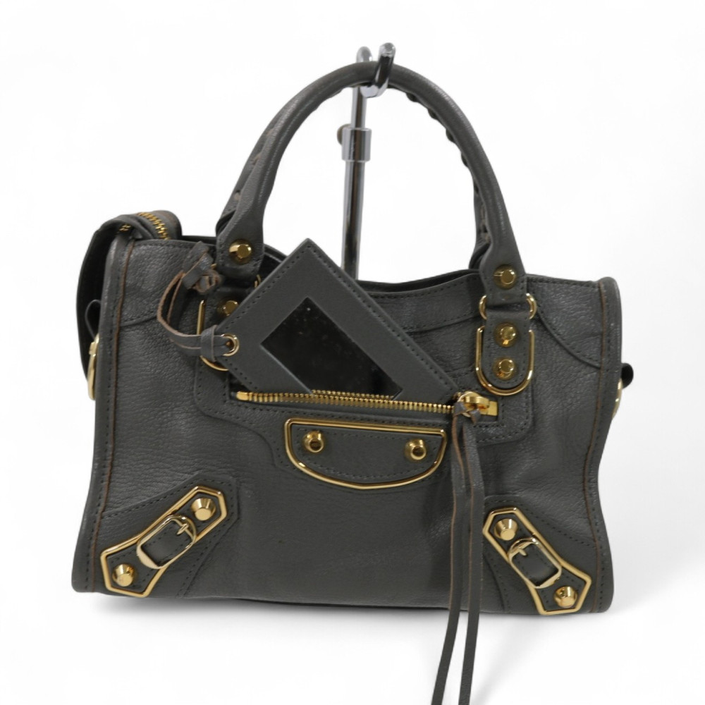 Balenciaga City Mini Pelle Grigia
