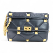 Valentino Roman Stud MM Pelle d'Agnello Nera