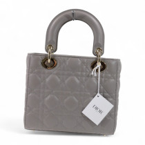 Dior Lady Small Pelle Grigia