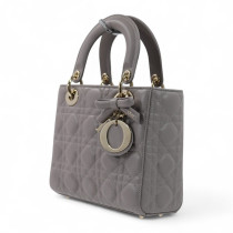 Dior Lady Small Pelle Grigia