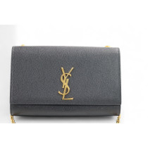 Saint Laurent Kate Medium Pelle Grain De Poudre Nera
