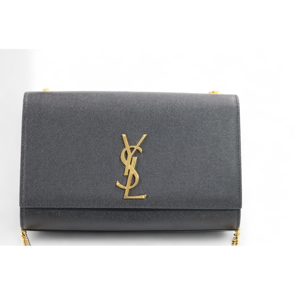 Saint Laurent Kate Medium Pelle Grain De Poudre Nera
