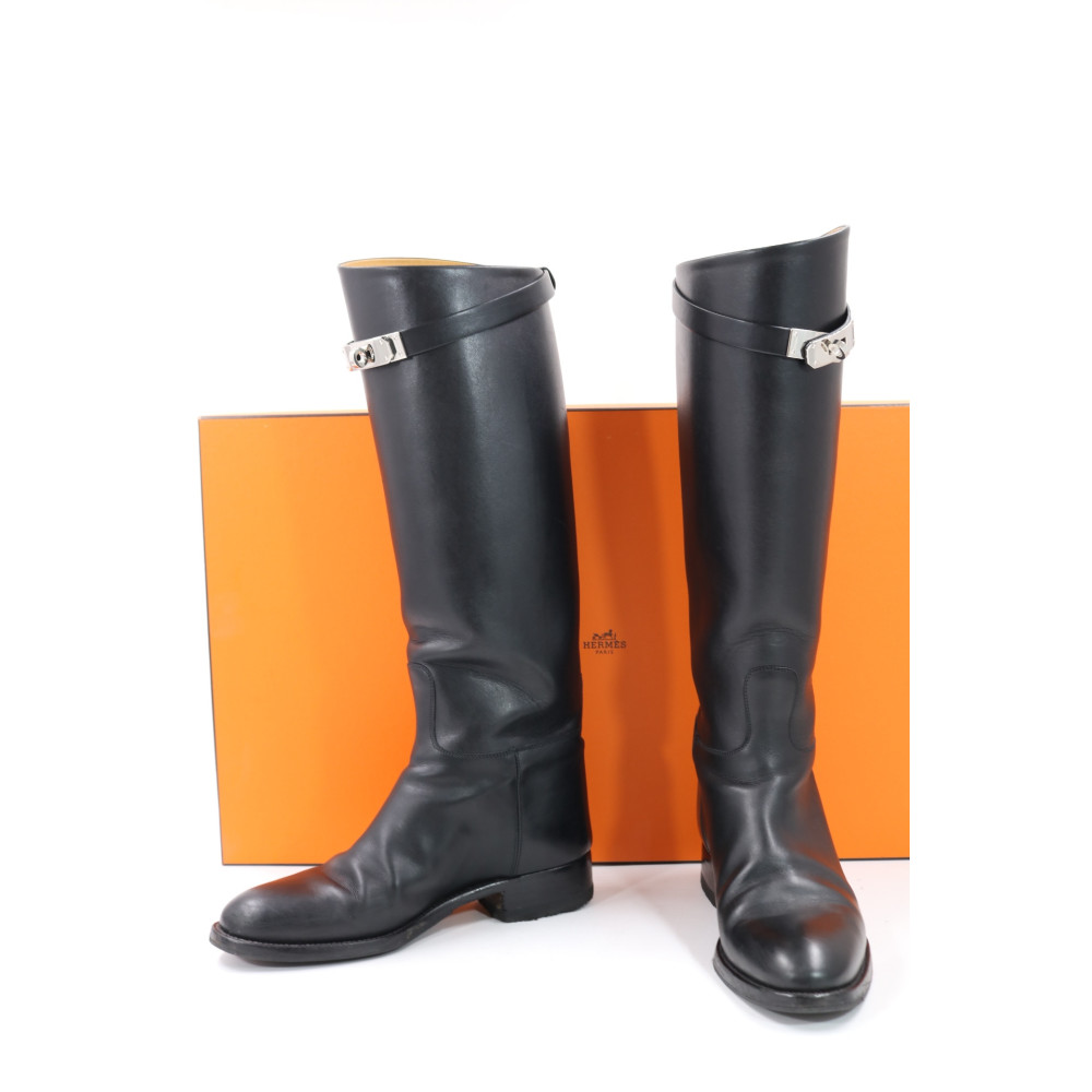 Hermes Stivali Jumping Pelle Nera