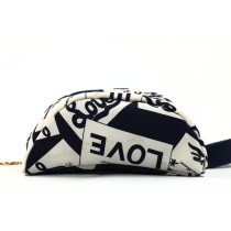 Saint Laurent Marsupio Belt Bag Nylon Blu e Bianco