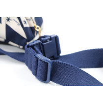 Saint Laurent Marsupio Belt Bag Nylon Blu e Bianco