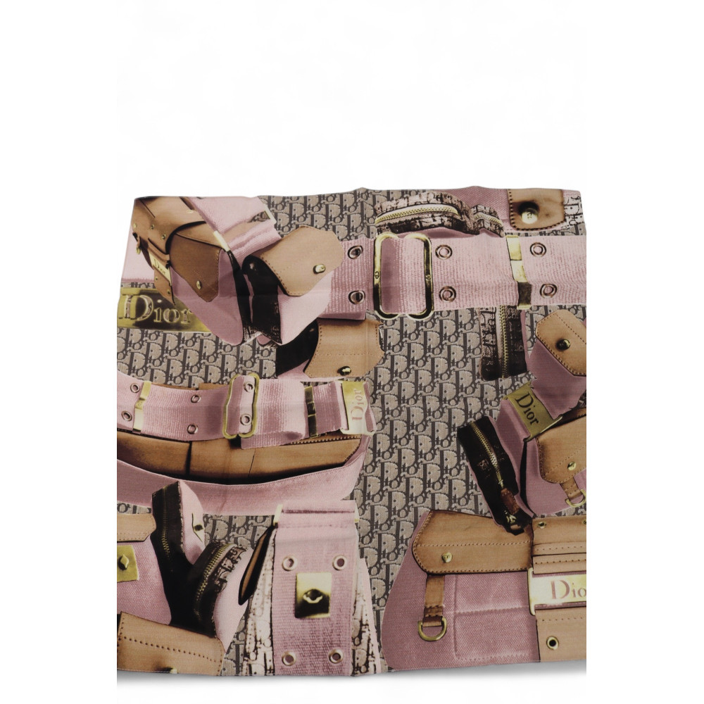 Dior Foulard Seta Rosa e Beige