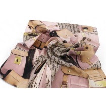Dior Foulard Seta Rosa e Beige