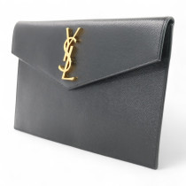 Saint Laurent Uptown Pelle Grain De Poudre Nera