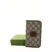 Gucci Cover Iphone 15 Tessuto GG Marrone