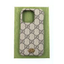 Gucci Cover Iphone 14 Tessuto GG Beige