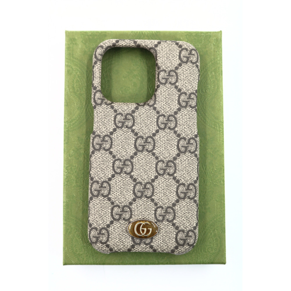 Gucci Cover Iphone 14 Tessuto GG Beige