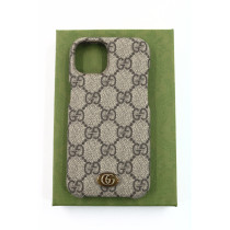 Gucci Cover Iphone 14 Tessuto GG Beige