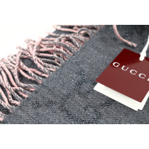 Gucci Sciarpa Lana Grigia e Rosa