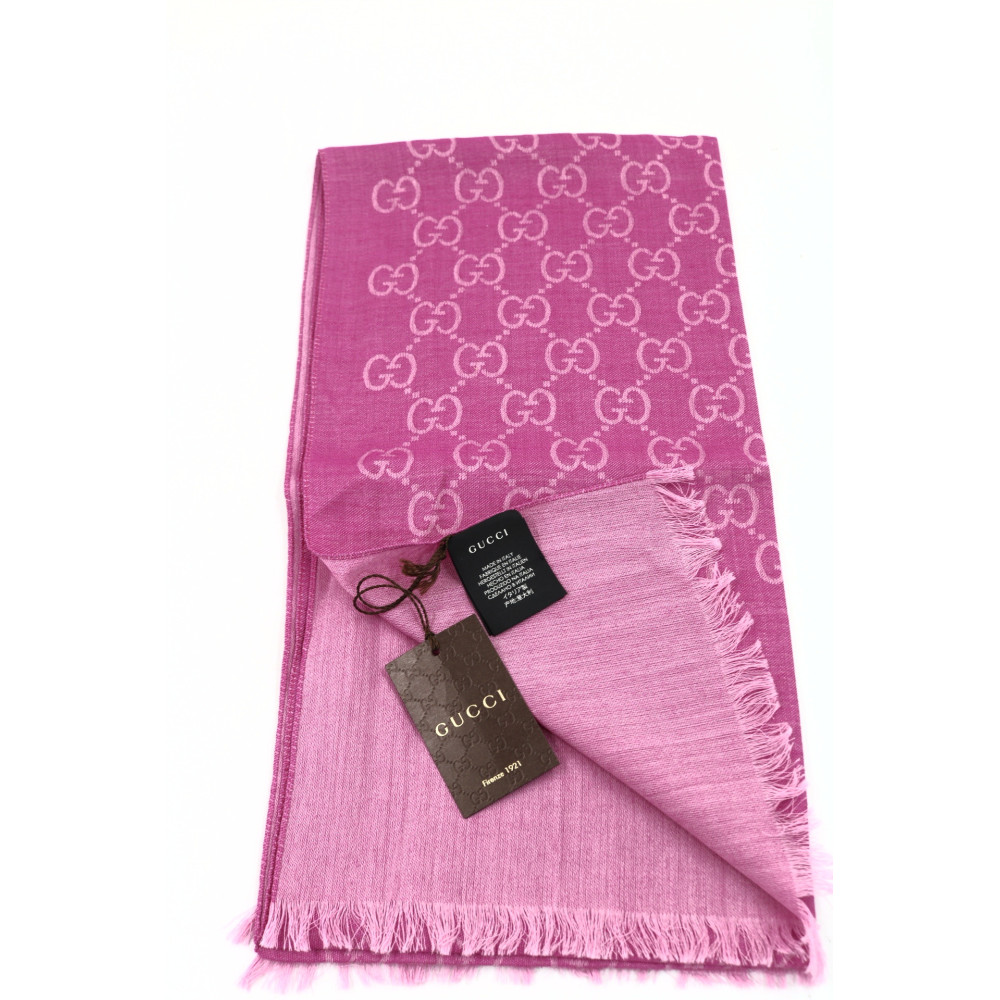 Gucci Stola Lana e Seta Rosa