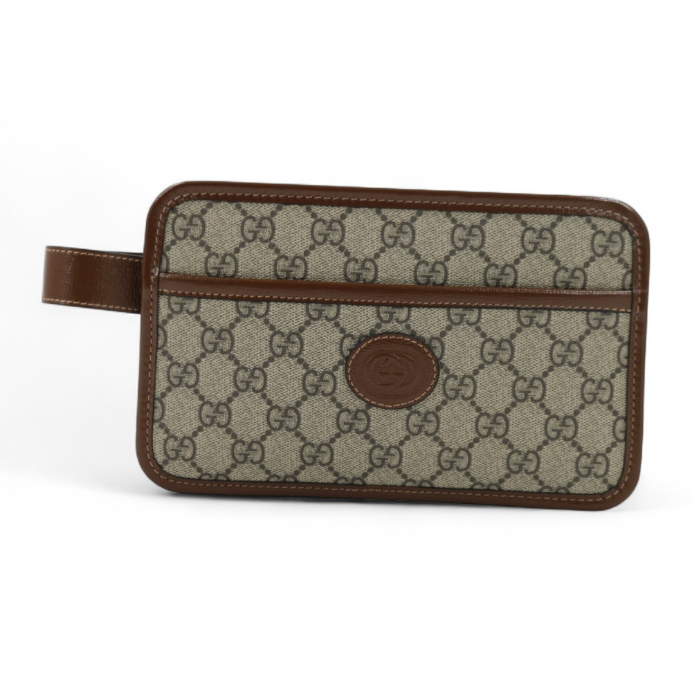 Gucci Pouch Travel Tessuto GG Beige