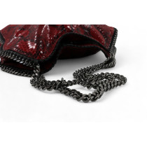 Stella McCartney Falabella Stampa Pitone Rossa e Nera