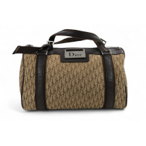 Dior Boston Street Chic Trotter Tela e Pelle Marrone