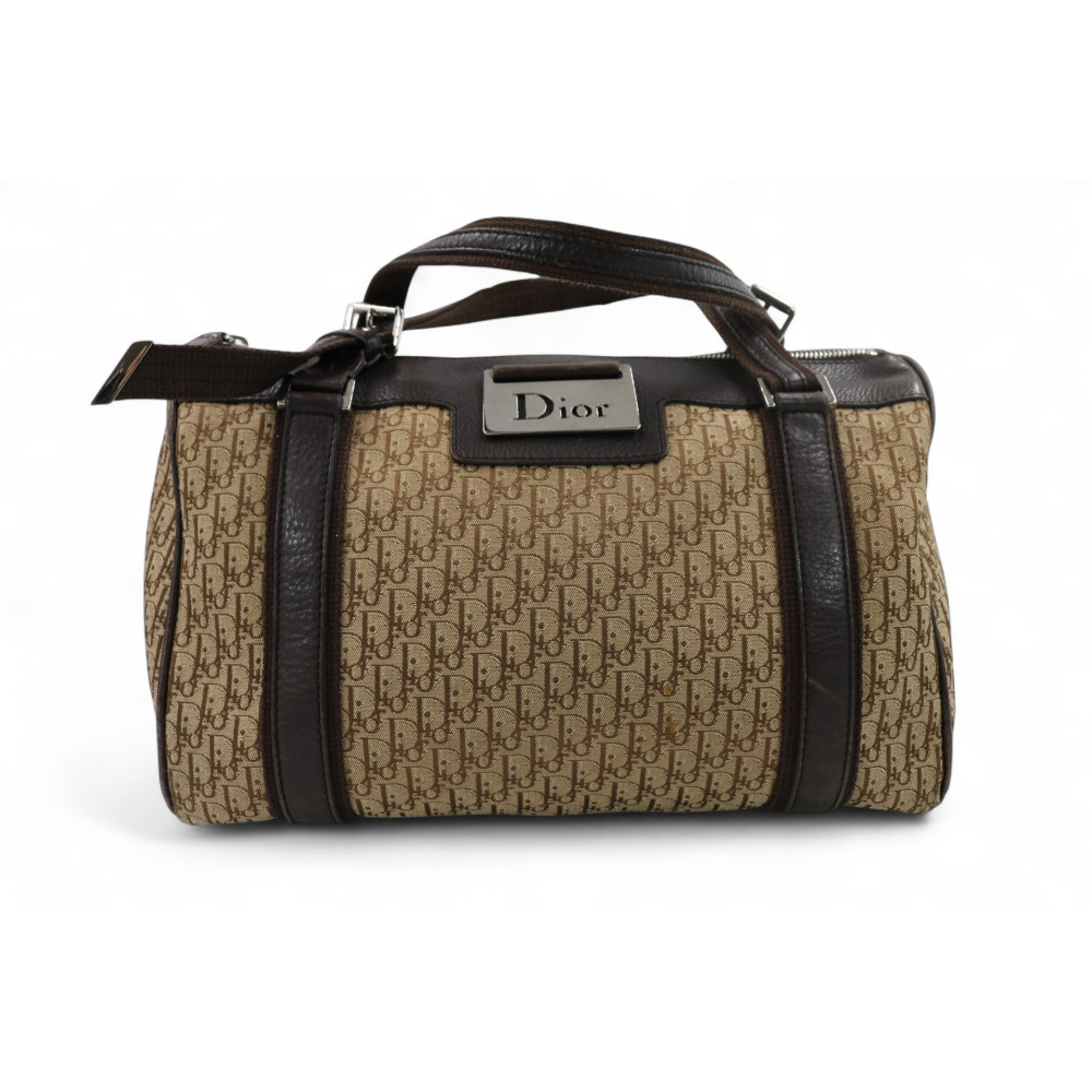 Dior Boston Street Chic Trotter Tela e Pelle Marrone