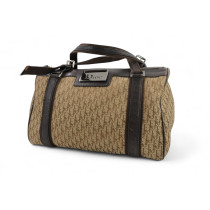 Dior Boston Street Chic Trotter Tela e Pelle Marrone