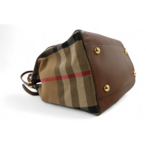 Burberry Shopping Pelle Marrone