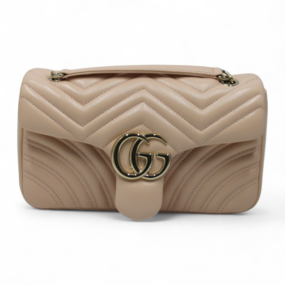 Gucci Marmont Media Pelle Beige Rosato