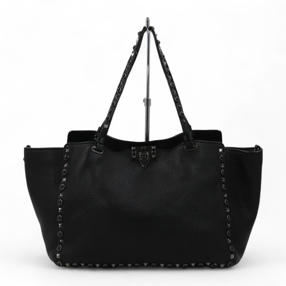 Valentino Rockstud Shopping Pelle Nera