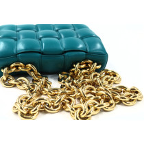 Bottega Veneta Cassette Pelle Verde Ottanio