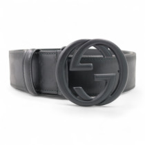 Gucci Cintura Interlocking Pelle Nera