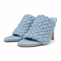 Bottega Veneta Sandali Pelle Azzurra