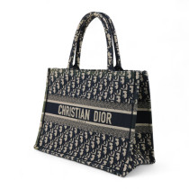 Dior Book Tote Tela Oblique Blu