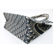 Dior Book Tote Tela Oblique Blu