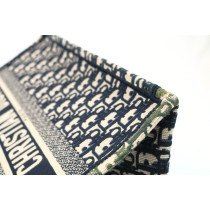Dior Book Tote Tela Oblique Blu