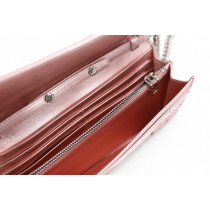 Miu Miu Tracollina Pelle Rosa Metallizzato