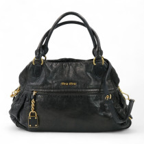 Miu Miu Shopping Pelle Nera
