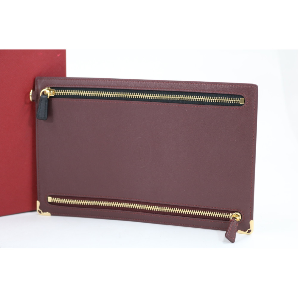 Cartier Pochette Pelle Bordeaux