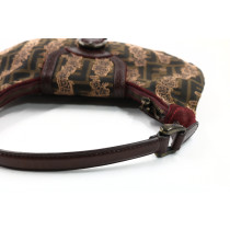 Fendi Hobo Floral Patch Zucca Marrone