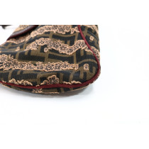 Fendi Hobo Floral Patch Zucca Marrone