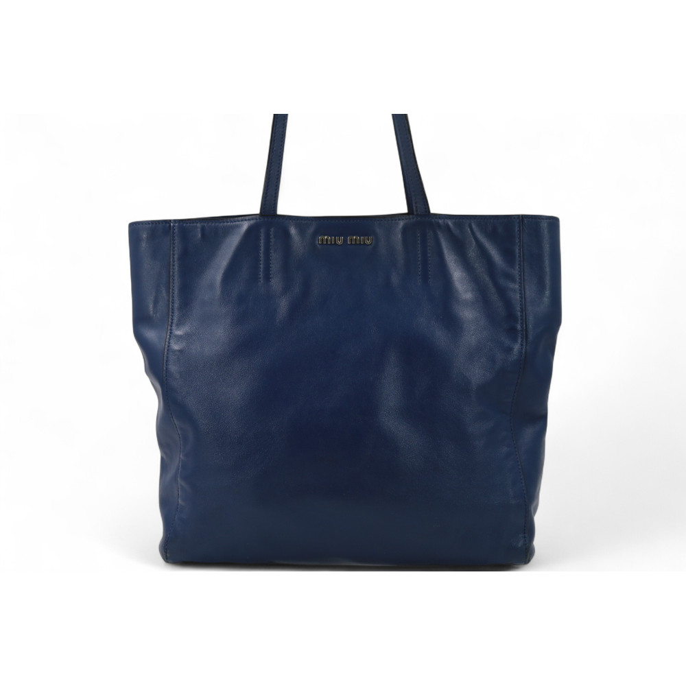 Miu Miu Shopping Pelle Blu