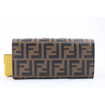 Fendi Woc Diamonds Continental Pelle Marrone