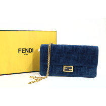 Fendi Woc Baguette Velluto Blu