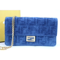 Fendi Woc Baguette Velluto Blu