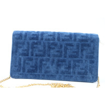 Fendi Woc Baguette Velluto Blu