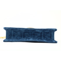 Fendi Woc Baguette Velluto Blu