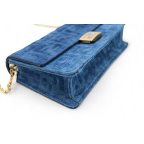 Fendi Woc Baguette Velluto Blu