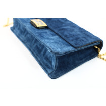 Fendi Woc Baguette Velluto Blu